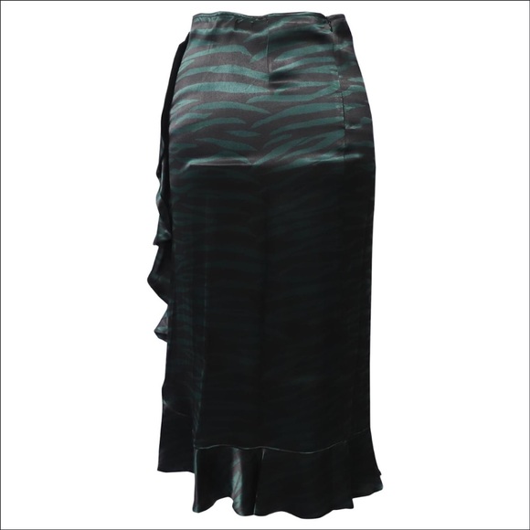 Ganni Black and Green Midi Skirt - Picture 13 of 13